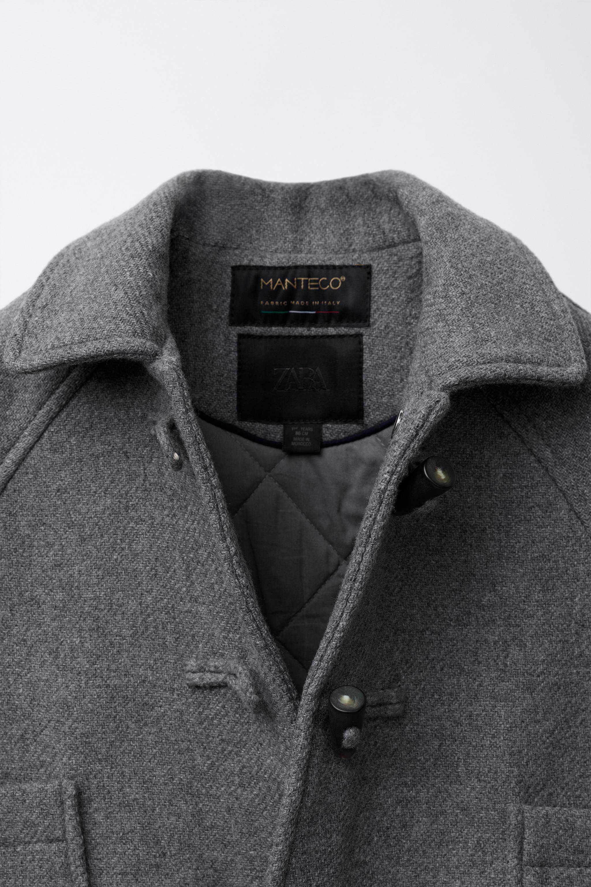 MELANGE COAT WITH WOOL FIREMAN CLASPS